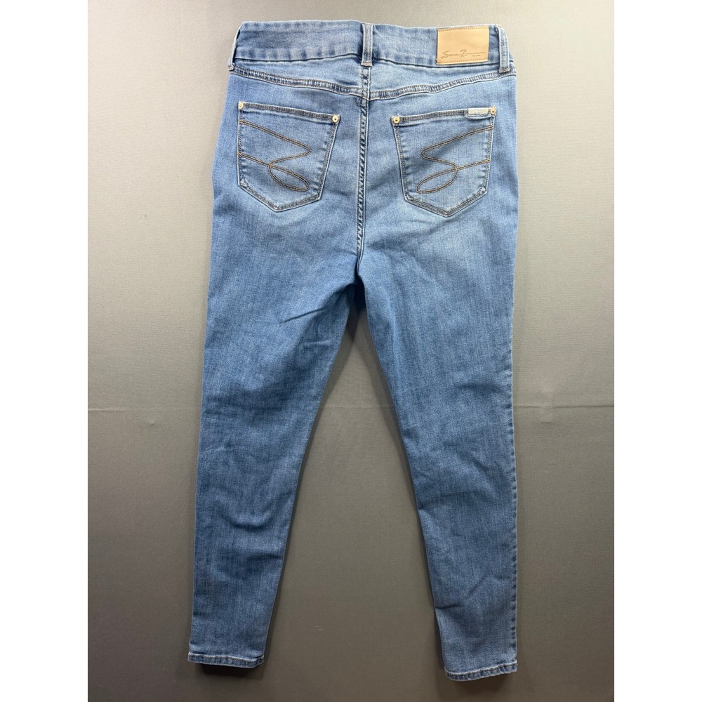 Seven7 Skinny Jeans Womens Blue Medium Wash Denim 31x28